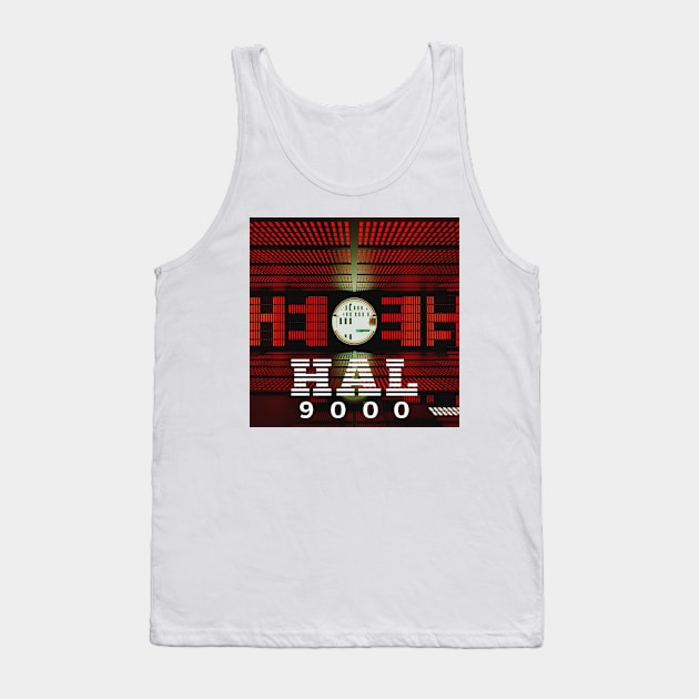 2001 A Space Odyssey Hal Computer Logo Tank Top by Angel arts